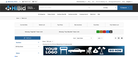 Watchlist Banner Placement Example